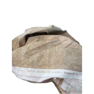 Brunschwig and Fils Martha Washington Toile Linen Fabric Remnant Floral Foliate